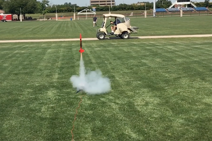 Students+in+Stephen+Dickey%27s+engineering+class+launched+rockets+last+week+as+their+final+project.
